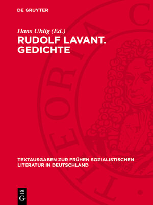 cover image of Rudolf Lavant. Gedichte
